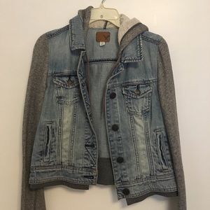 Cropped Denim/Sweatshirt Jacket